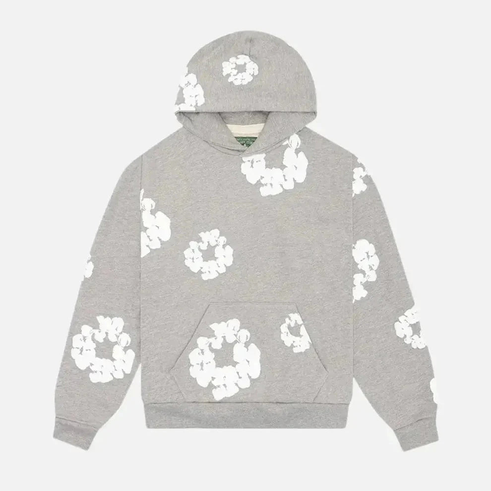 Denim-Tears Hoodie - Blumenkranz Grau - KittyCup-Heaven