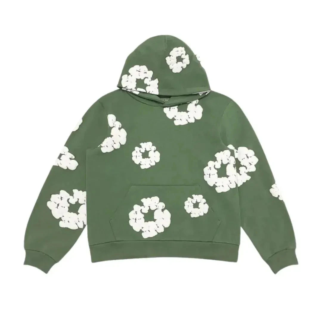 Denim-Tears Hoodie - Blumenkranz Grün - KittyCup-Heaven