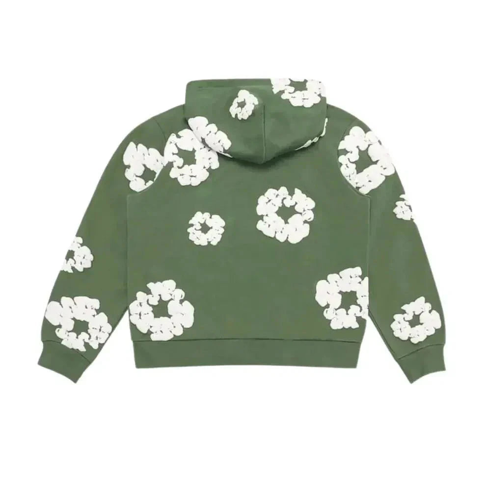 Denim-Tears Hoodie - Blumenkranz Grün - KittyCup-Heaven