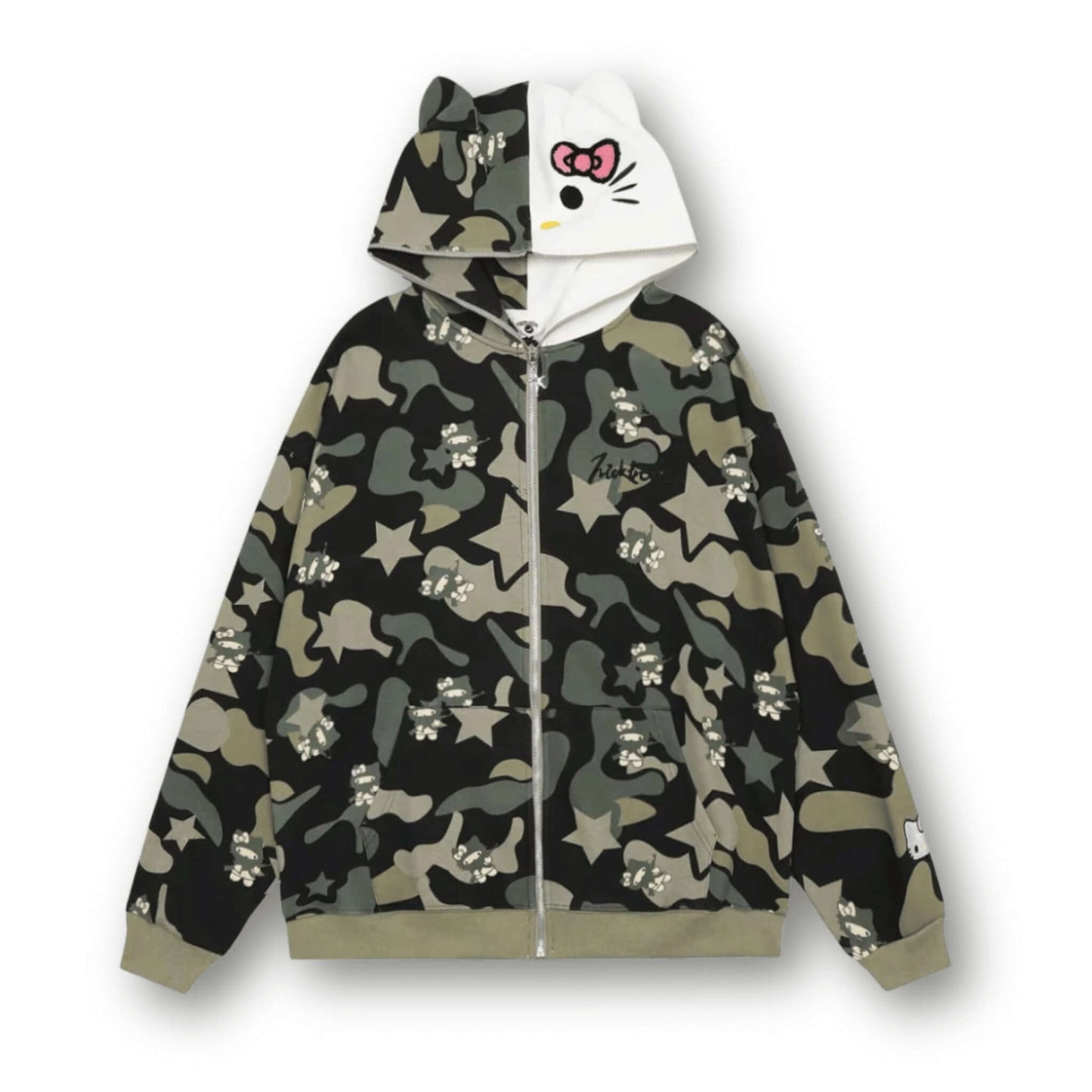 HelloKitty | Camouflage Zip-Hoodie - KittyCup-Heaven