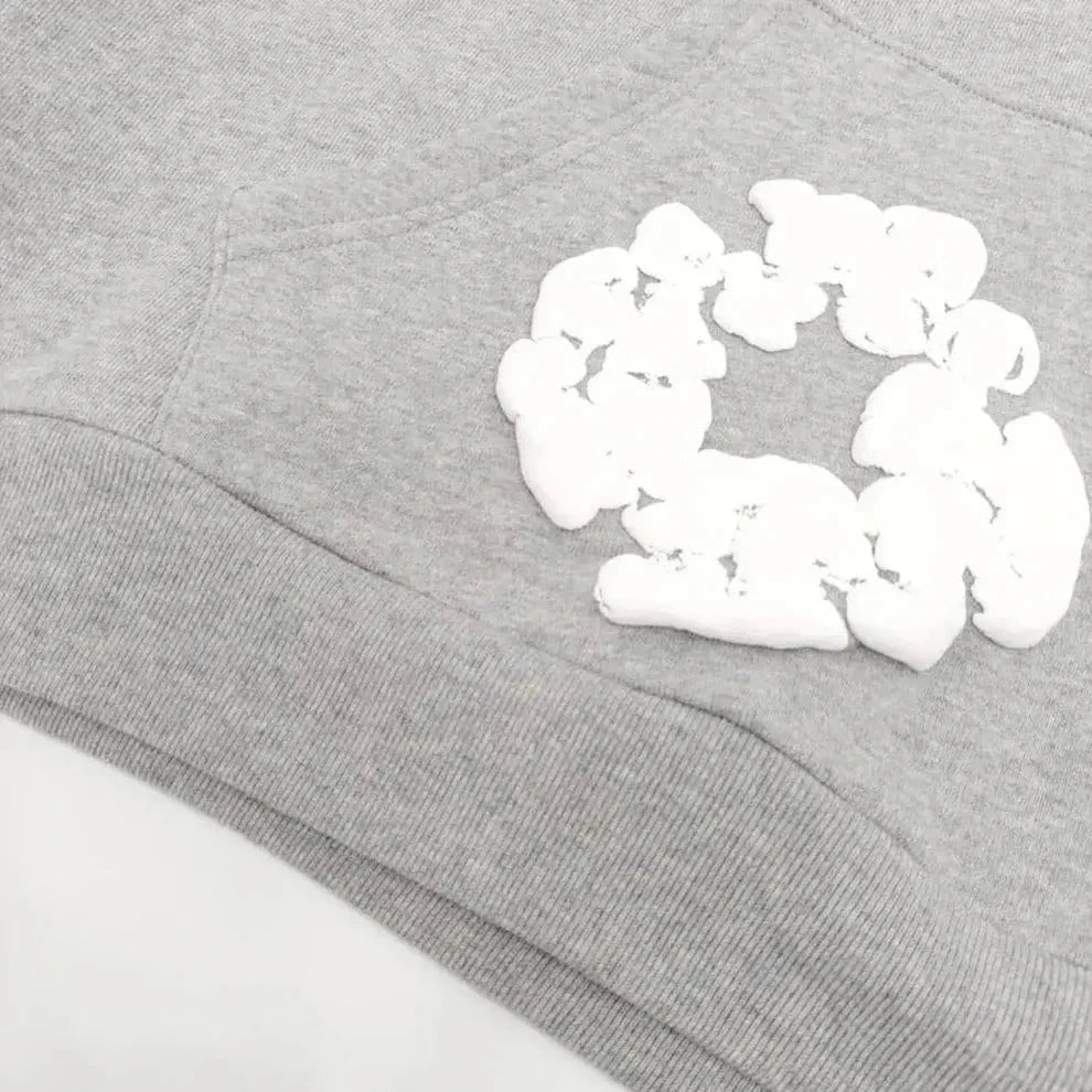 Denim-Tears Hoodie - Blumenkranz Grau - KittyCup-Heaven