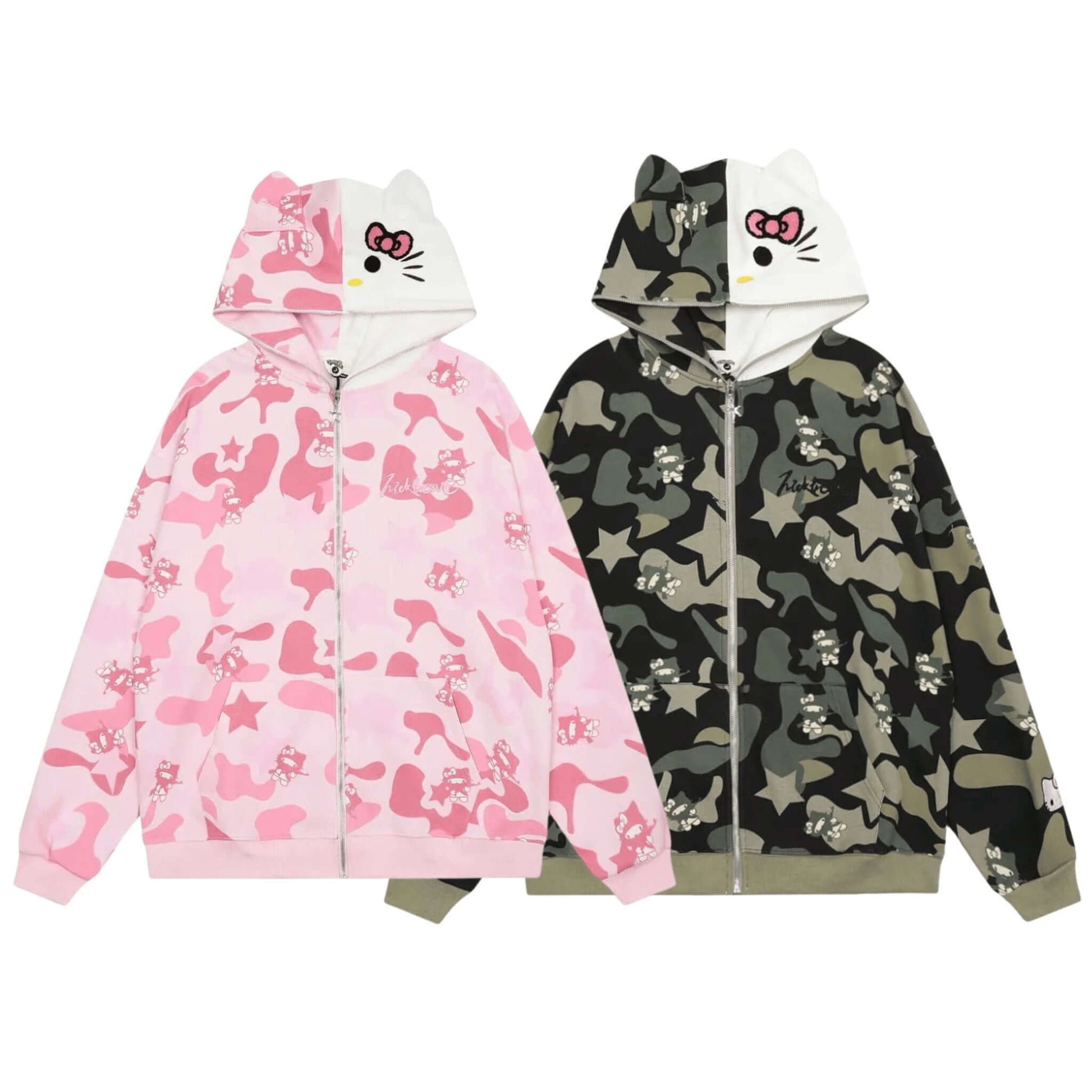 HelloKitty | Camouflage Zip-Hoodie - KittyCup-Heaven