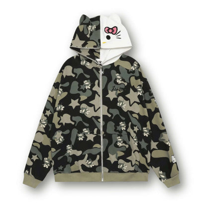 HelloKitty | Camouflage Zip-Hoodie - KittyCup-Heaven